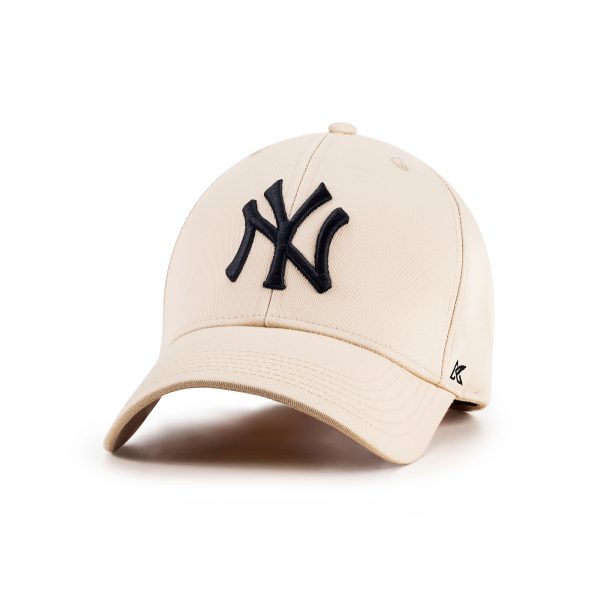 Cream NY Embroidered Adjustable Baseball Cap