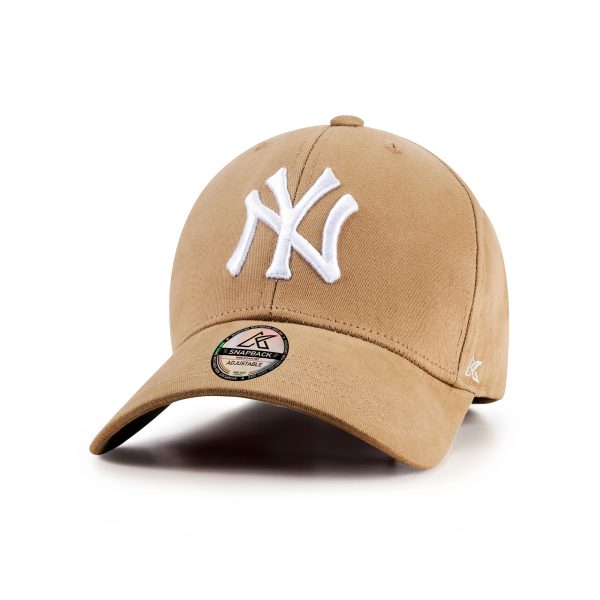Khaki NY Embroidered Adjustable Baseball Cap