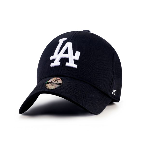 Black LA Cotton Adjustable Strapback Hat